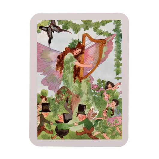 Music Faerie Playing Music マグネット (縦)