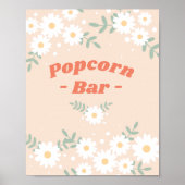 Music Festival Daisy Popcorn Bar Print ポスター (正面)