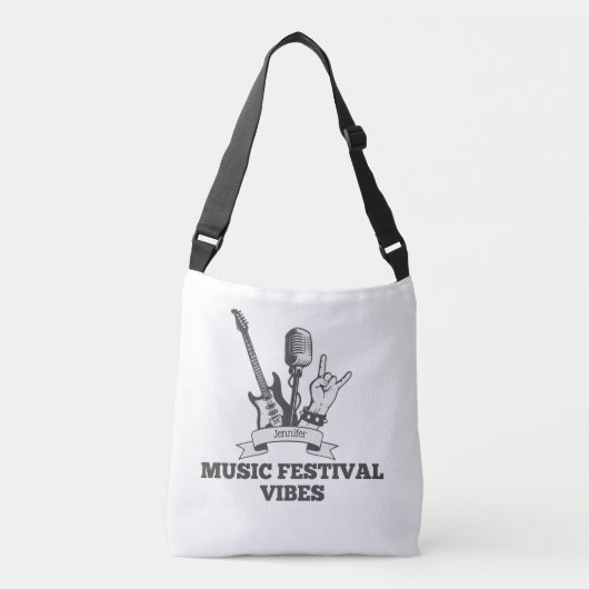 MUSIC FESTIVAL VIBES (PERSONALIZED) BAG クロスボディバッグ (正面)