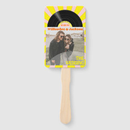 Music Festival Vinyl Record Retro Wedding Program ハンドファン