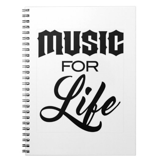 Music For Life Noteブック ノートブック (正面)