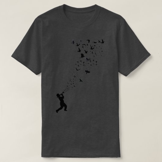 Music Freedom Music and the Birds 1  Tシャツ (デザイン正面)