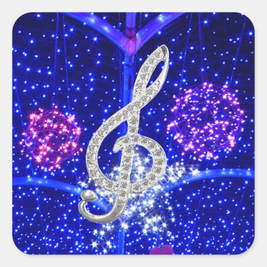 Music Gclefシール スクエアシール (正面)