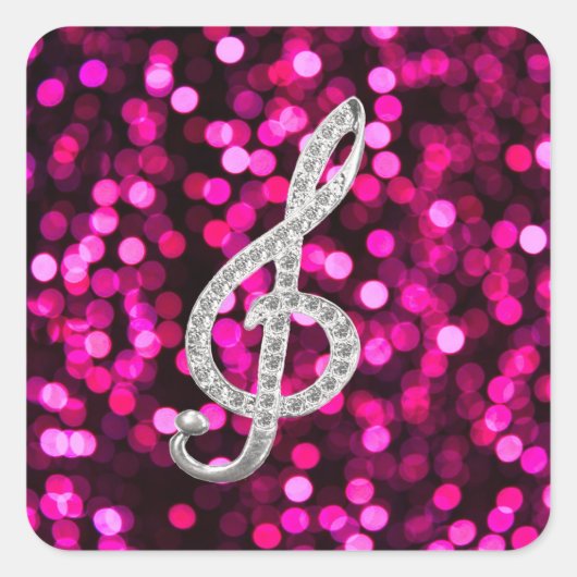 Music Gclefシール スクエアシール (正面)