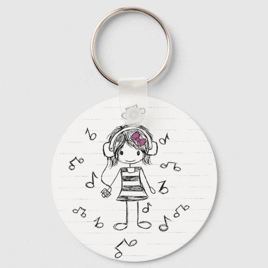 Music Girl Key Ring キーホルダー (正面)