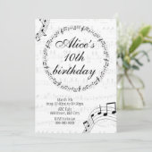 Music Girls Birthday Invitation Card シーズンカード (スタンド正面)