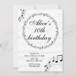 Music Girls Birthday Invitation Card シーズンカード