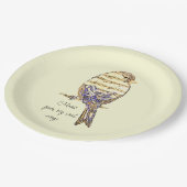 Music gives my soul wings Sparrow Bird ペーパープレート (アングル)