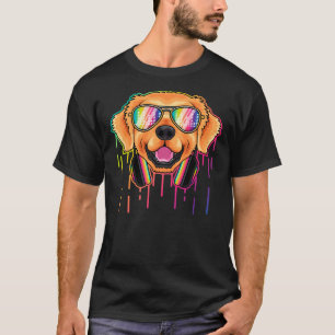 Music Golden Retriever Dj With Headphonesミュージカル Tシャツ