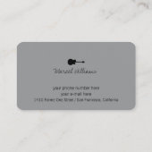 Music Gray Business Card with blk. Guitar 名刺 (裏面)