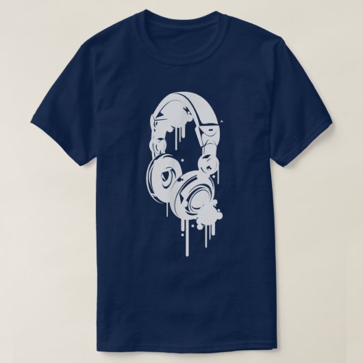 Music Headphones Graffiti Tシャツ (デザイン正面)