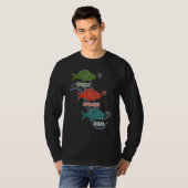 Music Here 話 Fish Musical Notes Tシャツ (正面フル)