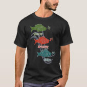 Music Here 話 Fish Musical Notes Tシャツ (正面)