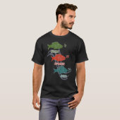 Music Here 話 Fish Musical Notes Tシャツ (正面フル)
