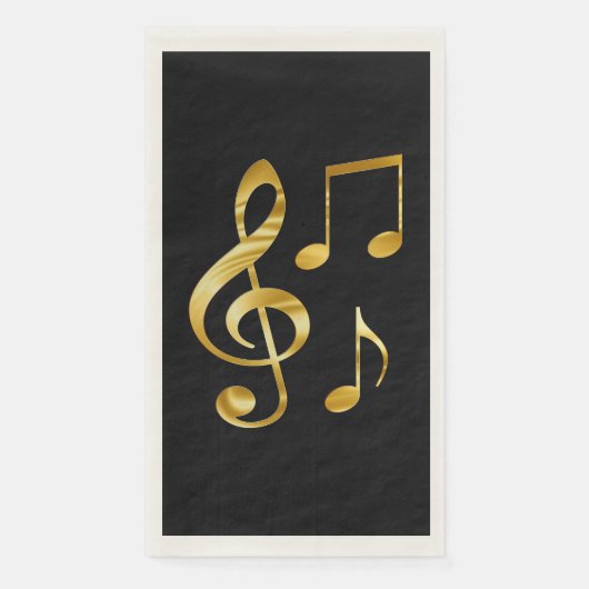 Music icons, gold on black, (正面)