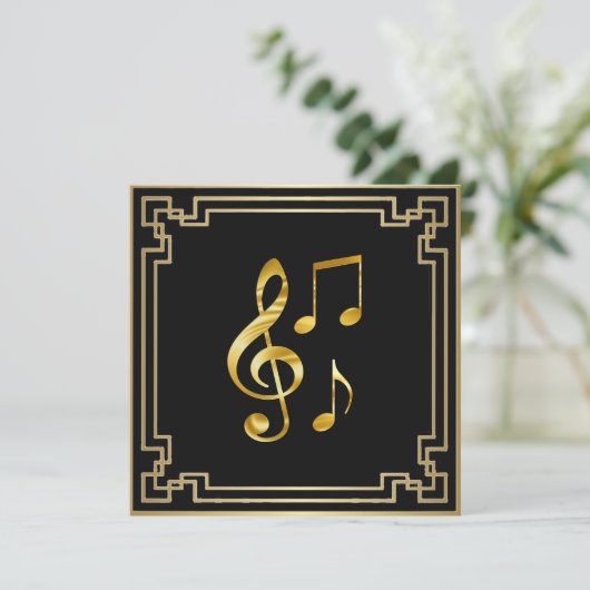 Music icons, gold on black, カード (スタンド正面)