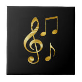 Music icons, gold on black, タイル (正面)