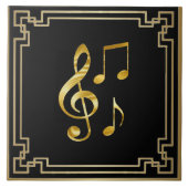 Music icons, gold on black, タイル (正面)