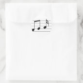 Music illustration. Eighth and sixteenth notes. ラウンドシール (バッグ)