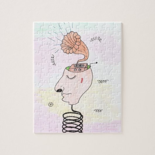 "Music in my head" Postcard ジグソーパズル (縦)