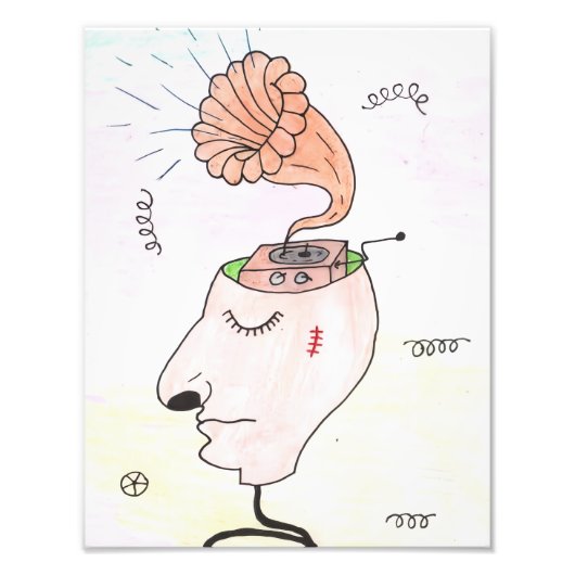 "Music in my head" Postcard フォトプリント (正面)