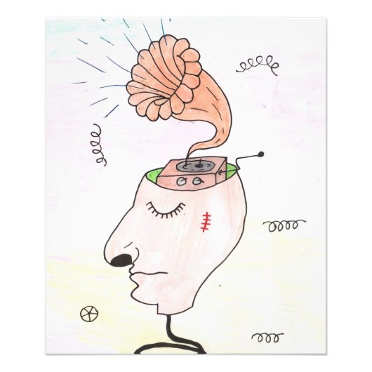 "Music in my head" Postcard フォトプリント (正面)