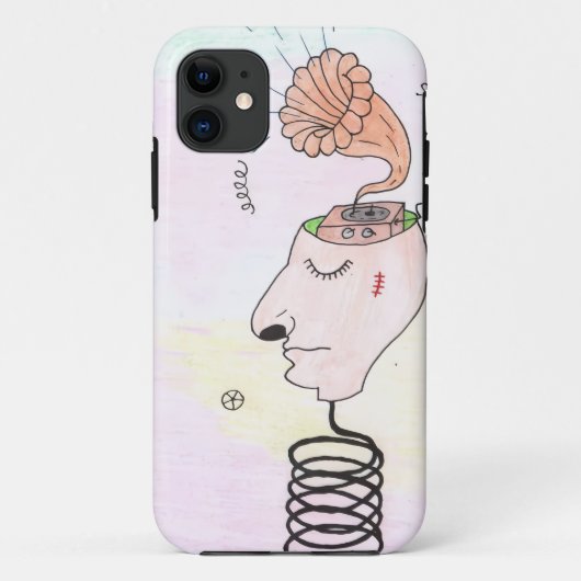 "Music in my head" Postcard Case-Mate iPhoneケース (裏面)