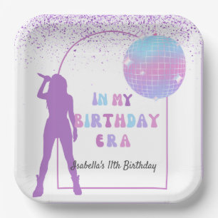 Music In My Music Era Purple Birthday Party ペーパープレート