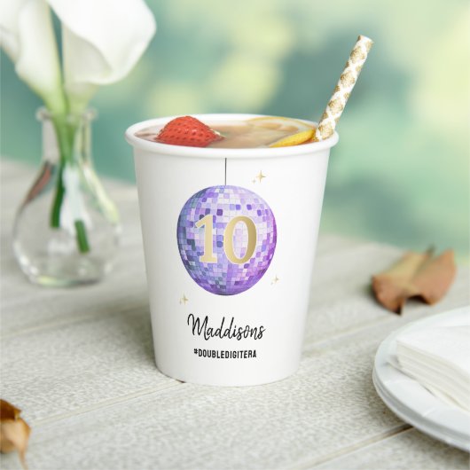 Music In My Music Era Purple Disco紙カップ 紙コップ (インサイチュ)