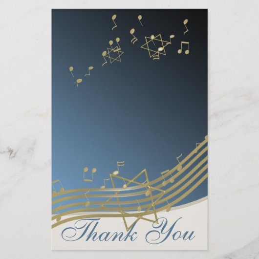 Music in the air Thank You Notes 便箋 (正面)