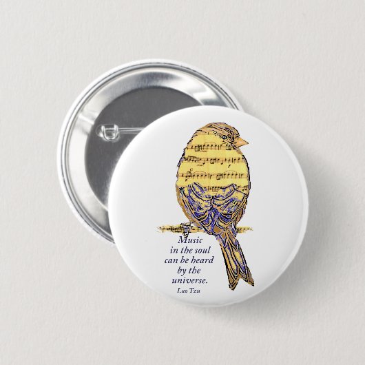 Music in the Soul引用文&ミュージックノートバード 缶バッジ (正面&裏面)