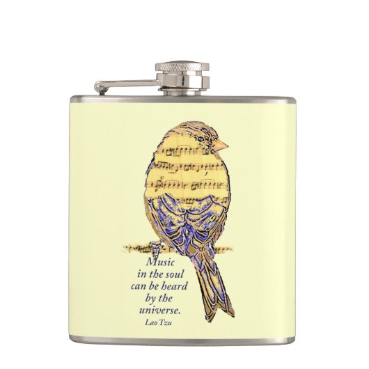 Music in the Soul Heard Universe music note Bird フラスク (正面)