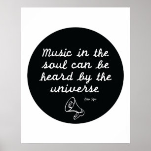 Music in the soul - Lao Tzu ポスター