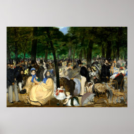 Music in the Tuileries Gardens by Manet - Poster ポスター