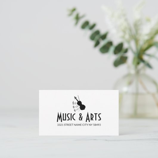Music Instructor  Business Card 名刺 (スタンド正面)