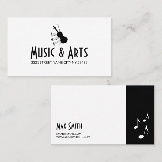Music Instructor  Business Card 名刺 (正面/裏面)