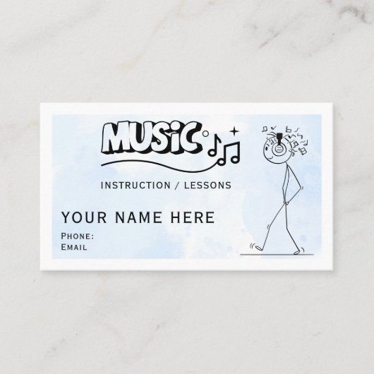 Music Instructor Business Cards 名刺 (正面)
