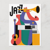 music instruments design ポストカード (正面)