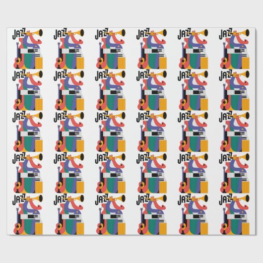 music instruments design ラッピングペーパー (フラット)