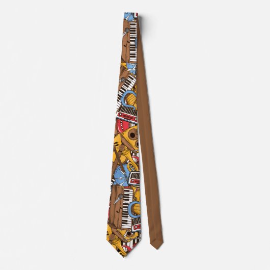 Music Instruments Jazz Neck Tie ネクタイ (正面)