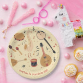 Music instruments kids birthday ペーパープレート (パーティー)