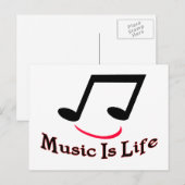 Music Is Lifeミュージカル ポストカード (正面/裏面)