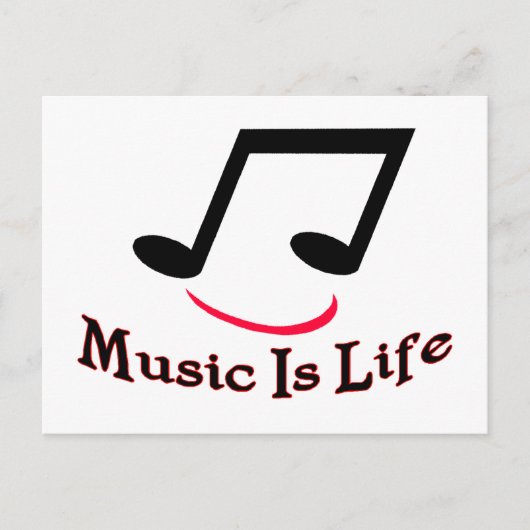 Music Is Lifeミュージカル ポストカード (正面)