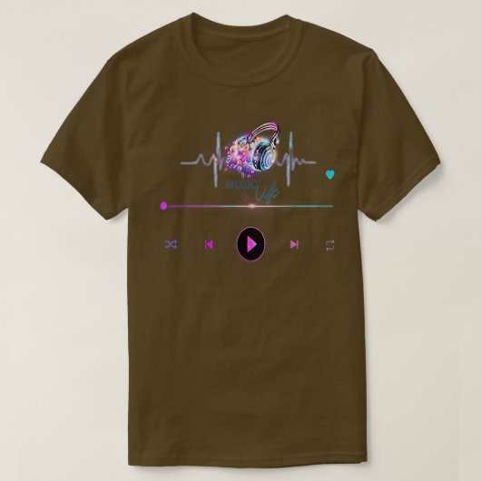 Music Is Life1855 Tシャツ (デザイン正面)