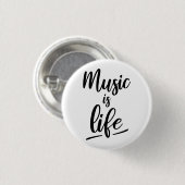 Music is life 缶バッジ (正面&裏面)