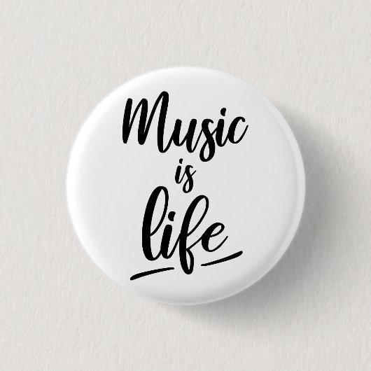 Music is life 缶バッジ (正面)