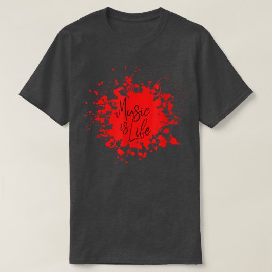 Music Is Life 1854 Tシャツ (デザイン正面)