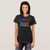 Music Is Life Music Is Love Equalizer Spectrum Ana Tシャツ (正面フル)