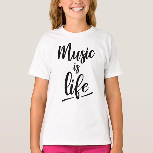 Music is life tシャツ (正面)