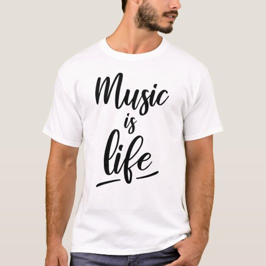 Music is life tシャツ (正面)